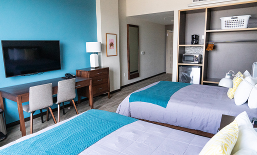 Housing Resources - Stock photo of a hotel room