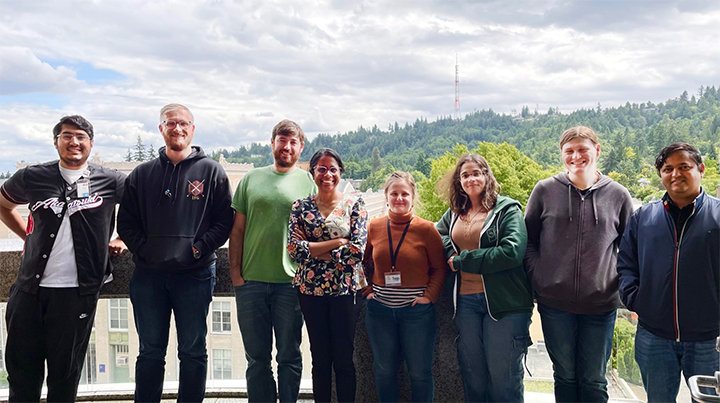 Murthy Lab (left to right): Antonio Munoz, Jed Syrenne, Daniel Orlin, Swetha Murthy Ph.D.,
Julia Halford Ph.D., Destinee Semidey, Aidan Berryman and Parshuram Sonawane Ph.D.