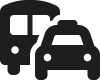 Taxi and bus