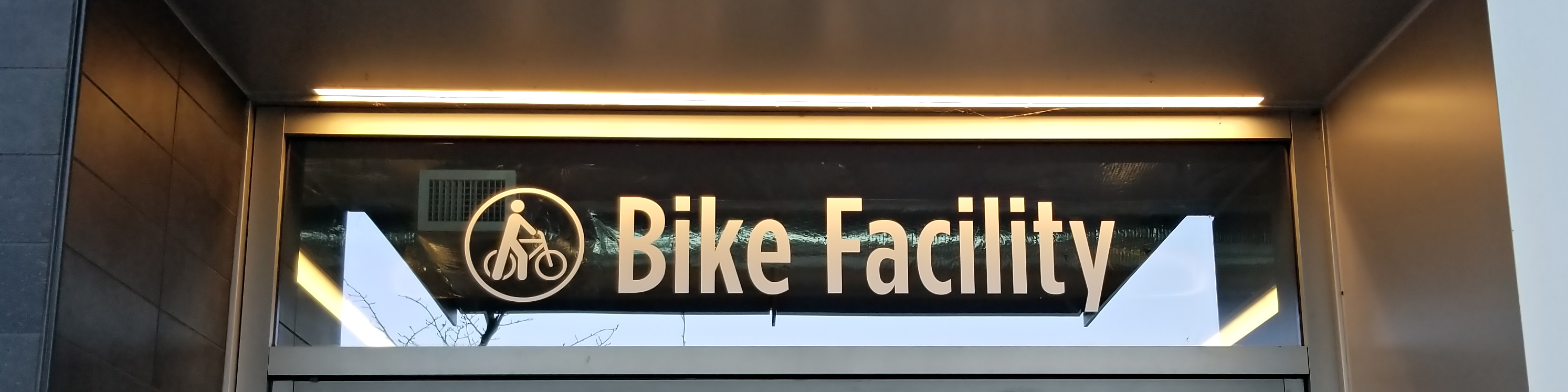 Entrance to an 博彩网站 Bike Facility