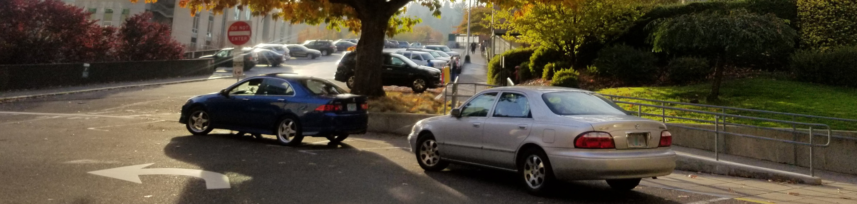 Cars parked on the upper level of Garage C.