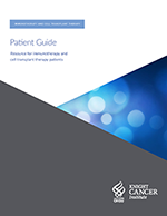 A thumbnail size preview image of the cover of 博彩网站's Knight Cancer Institute's Immunotherapy and Cell Transplant Therapy Patient Guide.