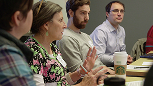 IPE Foundations Students and Facilitators having a discussion during a class session.