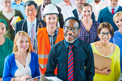 Multiethnic Group of People with Various Occupations