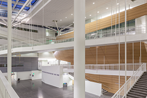 Inside of the Robertson Life Sciences Building