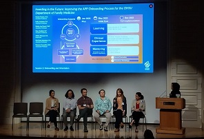 Panelists on stage during FD Summit onboarding session