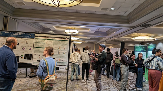 A group of people at the American Society for Neurochemistry conference