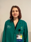 Woman wearing green coat