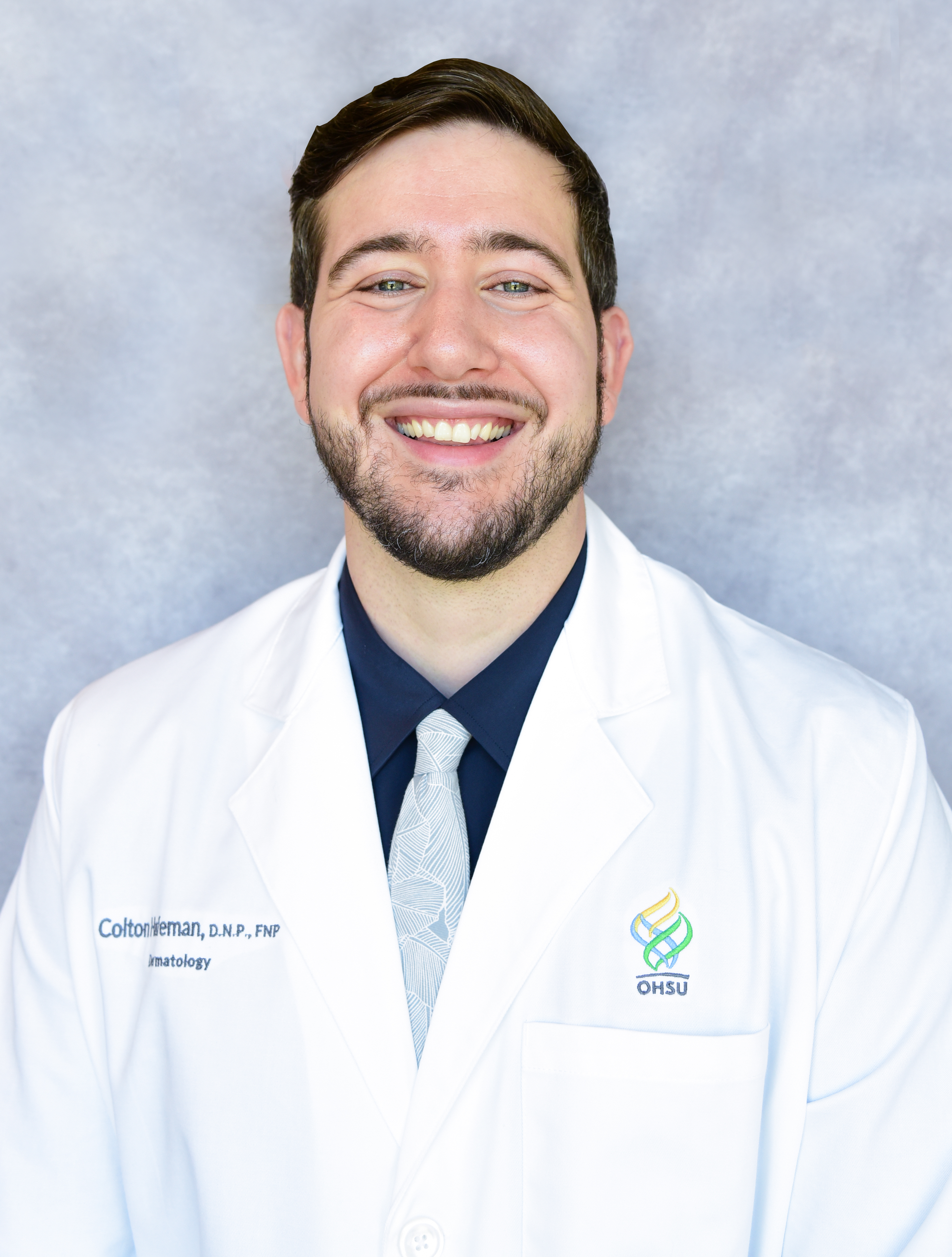 A portrait of Colton Hafeman, F.N.P.