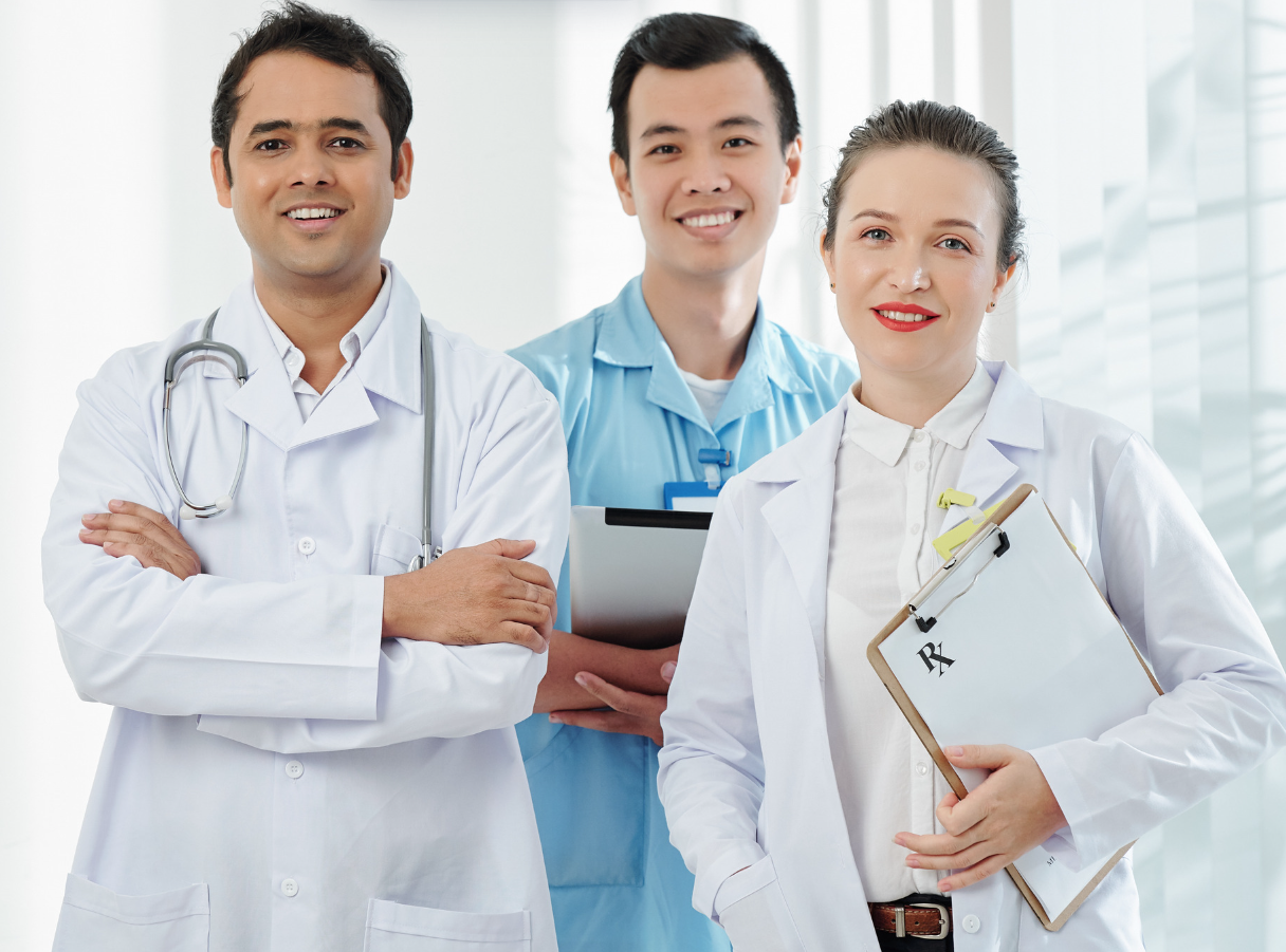Three medical professionals