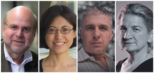 Headshots of four cancer researchers.