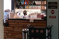 Food options at 博彩网站’s Sam’s Café include coffee, bagels and snacks.