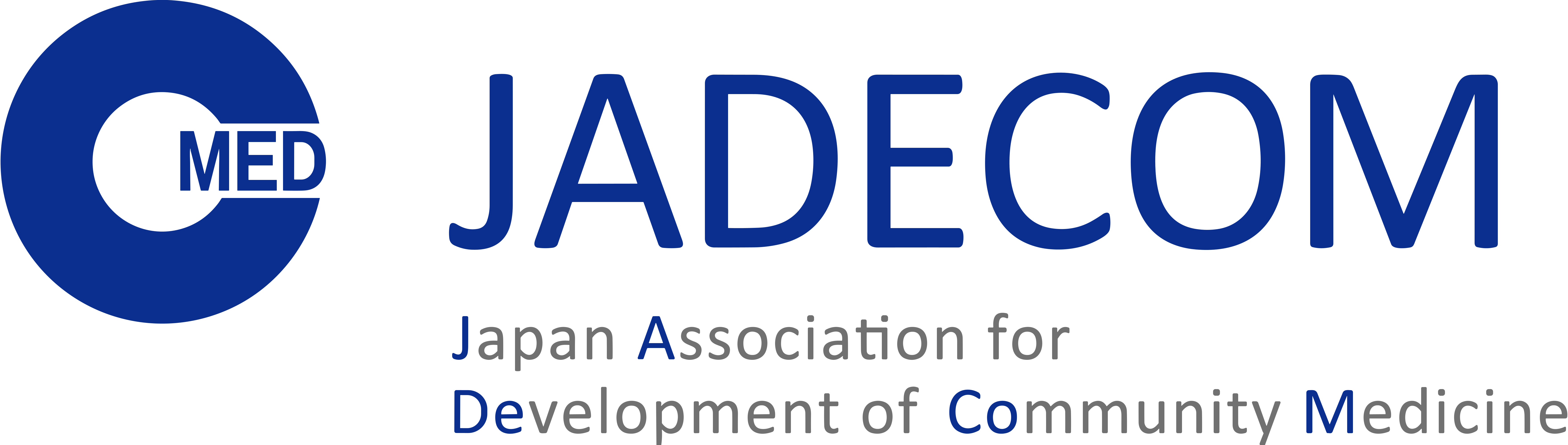 JADECOM Logo with JADECOM spelled out as Japan Association for Development of Community Medicine