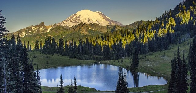 Mountain reflected in a lake