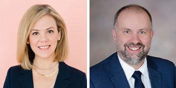 headshots of a woman and a man