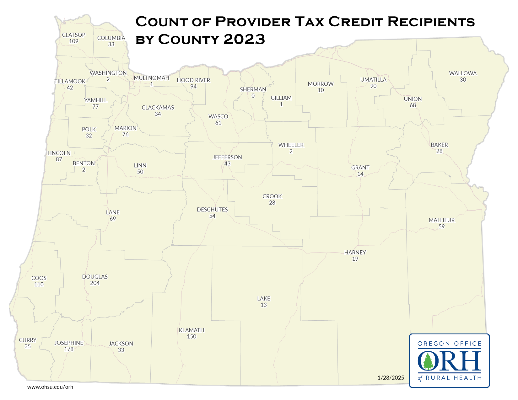 rural practitioner tax credit by county 2023