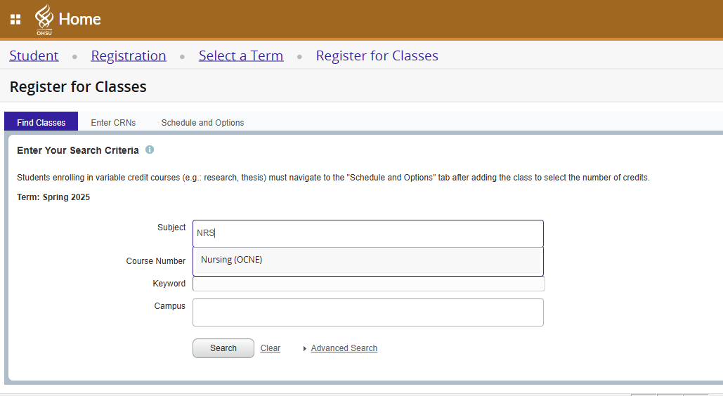 class search