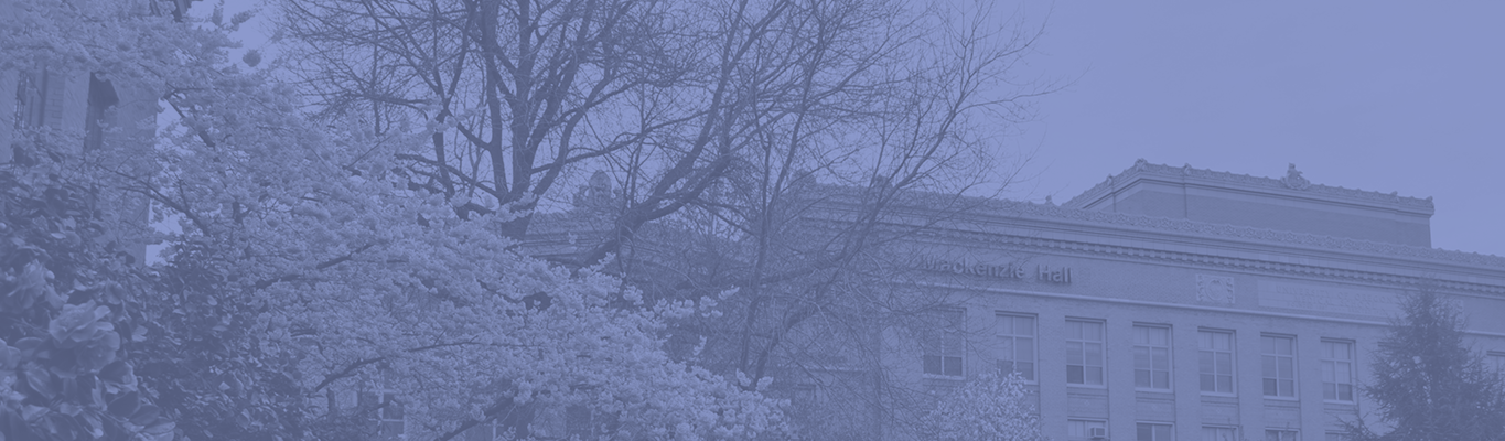 Banner for School of Medicine Office of Faculty Development, showing 博彩网站's Mackenzie Hall.