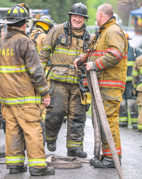 A live-burn training session for firefighters in Shamokin Township, Northumberland County, Pennsylvania on April 28th, 2019.
